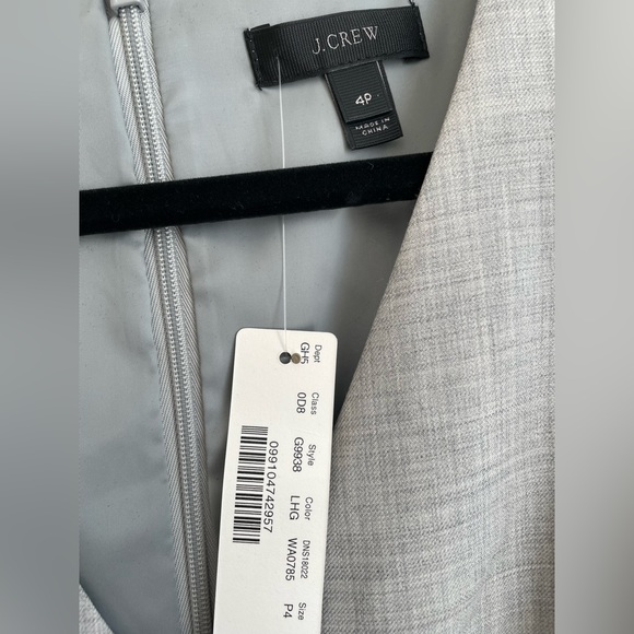 J. Crew light gray dress, new, size 4 petite - Picture 2 of 3